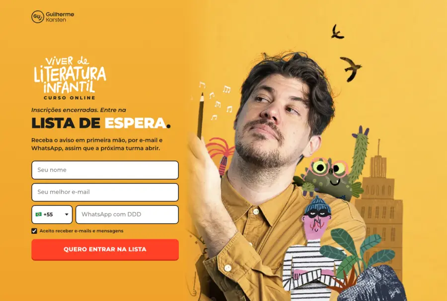 Página de vendas de aluno: Literatura infantil