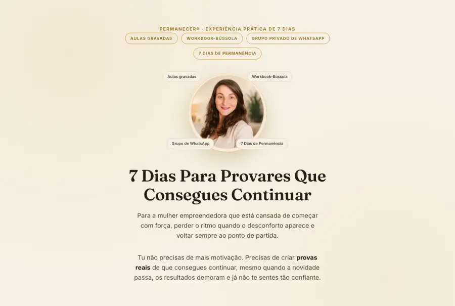 Página de vendas de aluno: Desenvolvimento pessoal