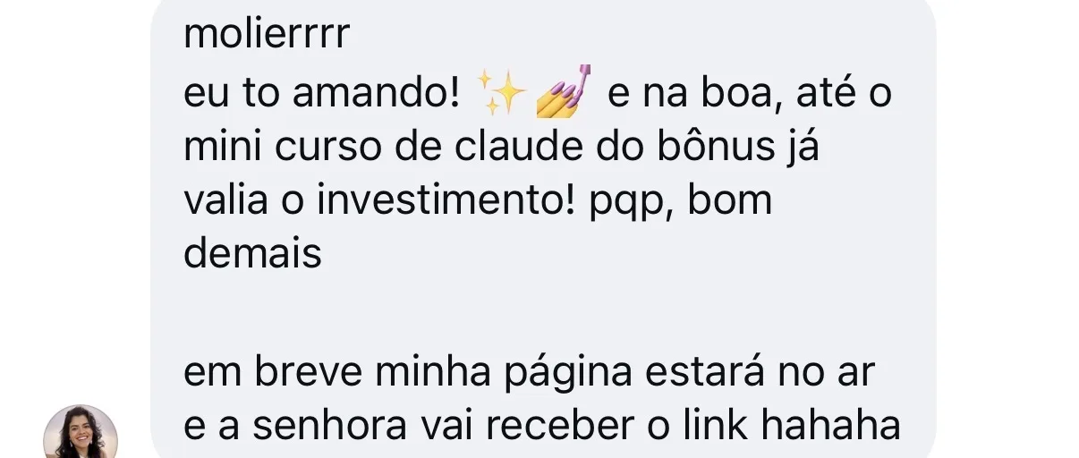 Print de feedback de aluno 5