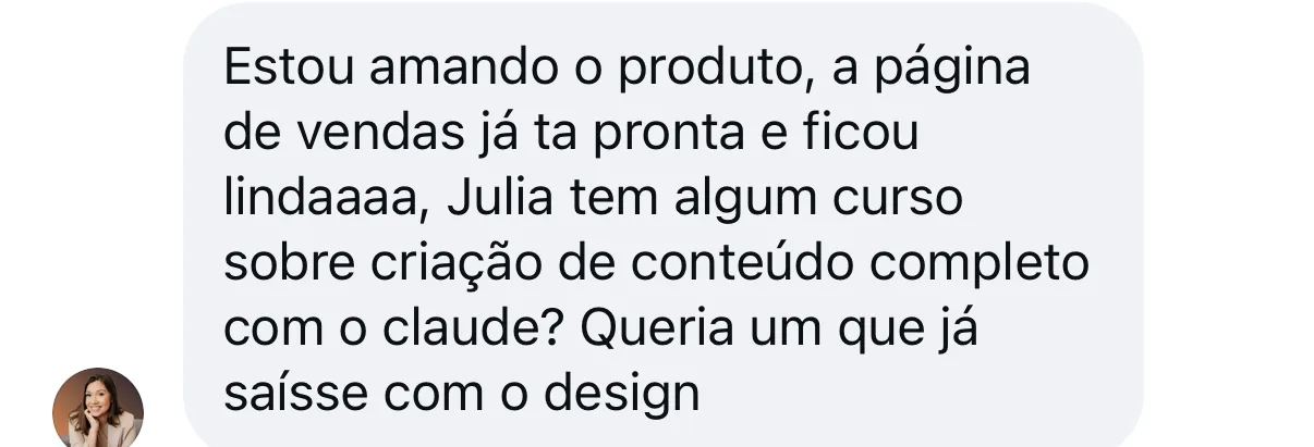 Print de feedback de aluno 8