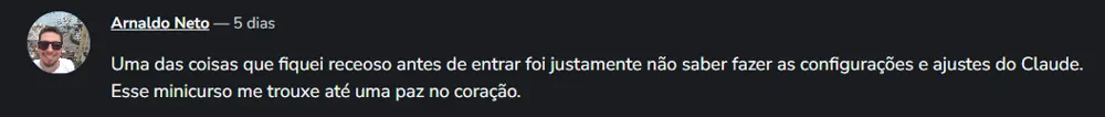 Print de feedback de aluno 6